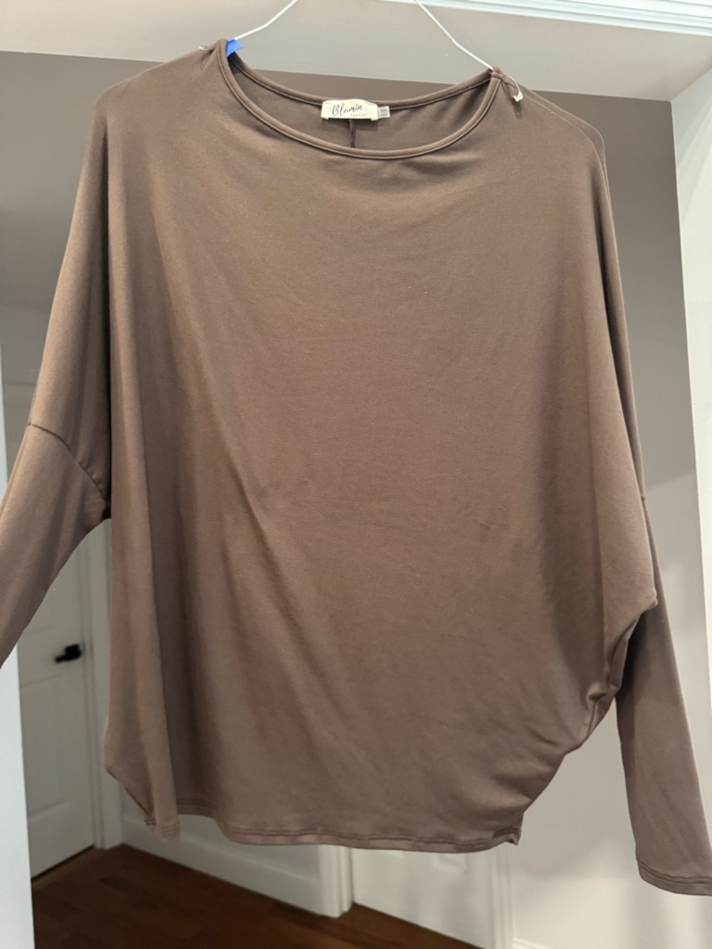 Oversized Long Sleeve Tee in Taupe